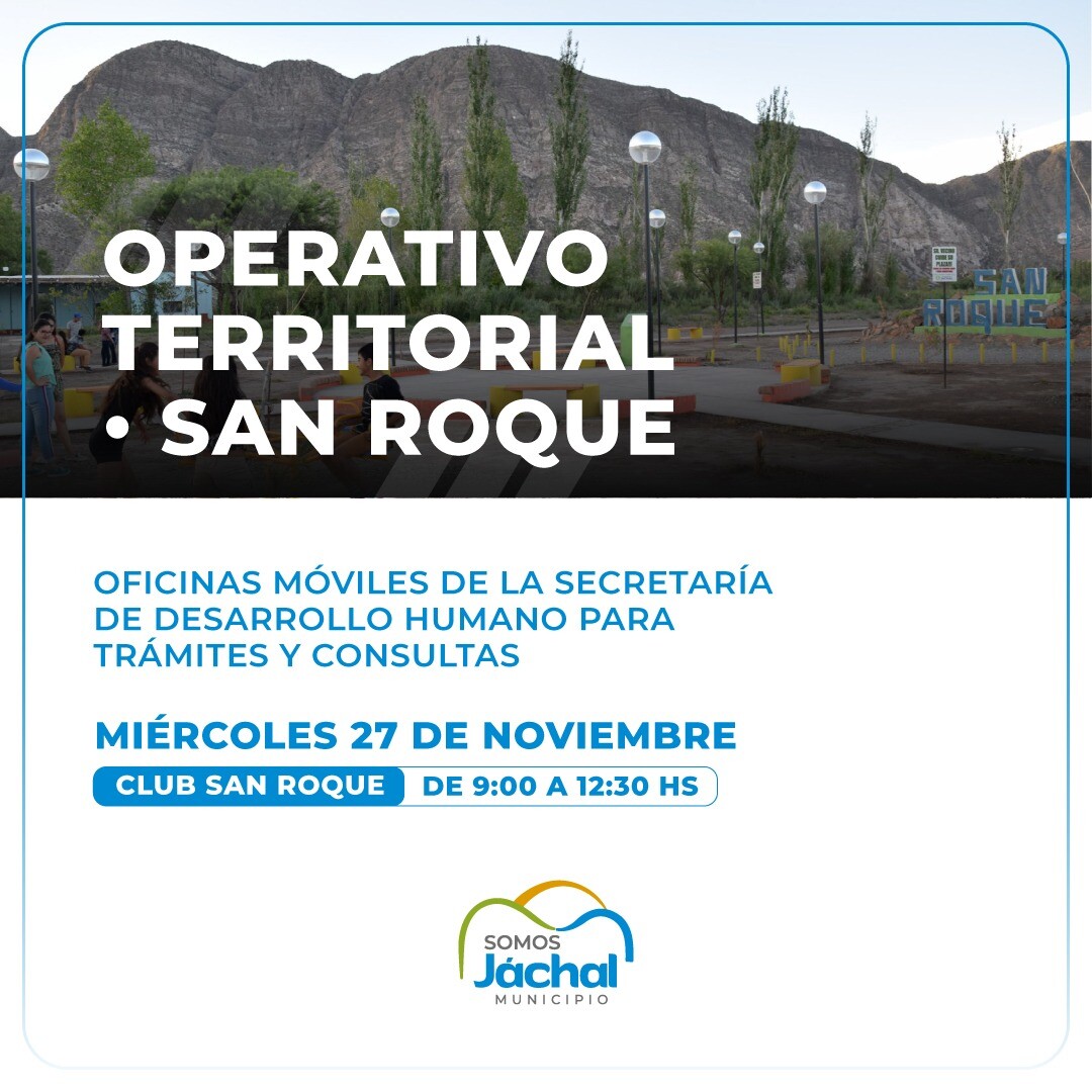 JÁCHAL: Operativo Territorial en San Roque