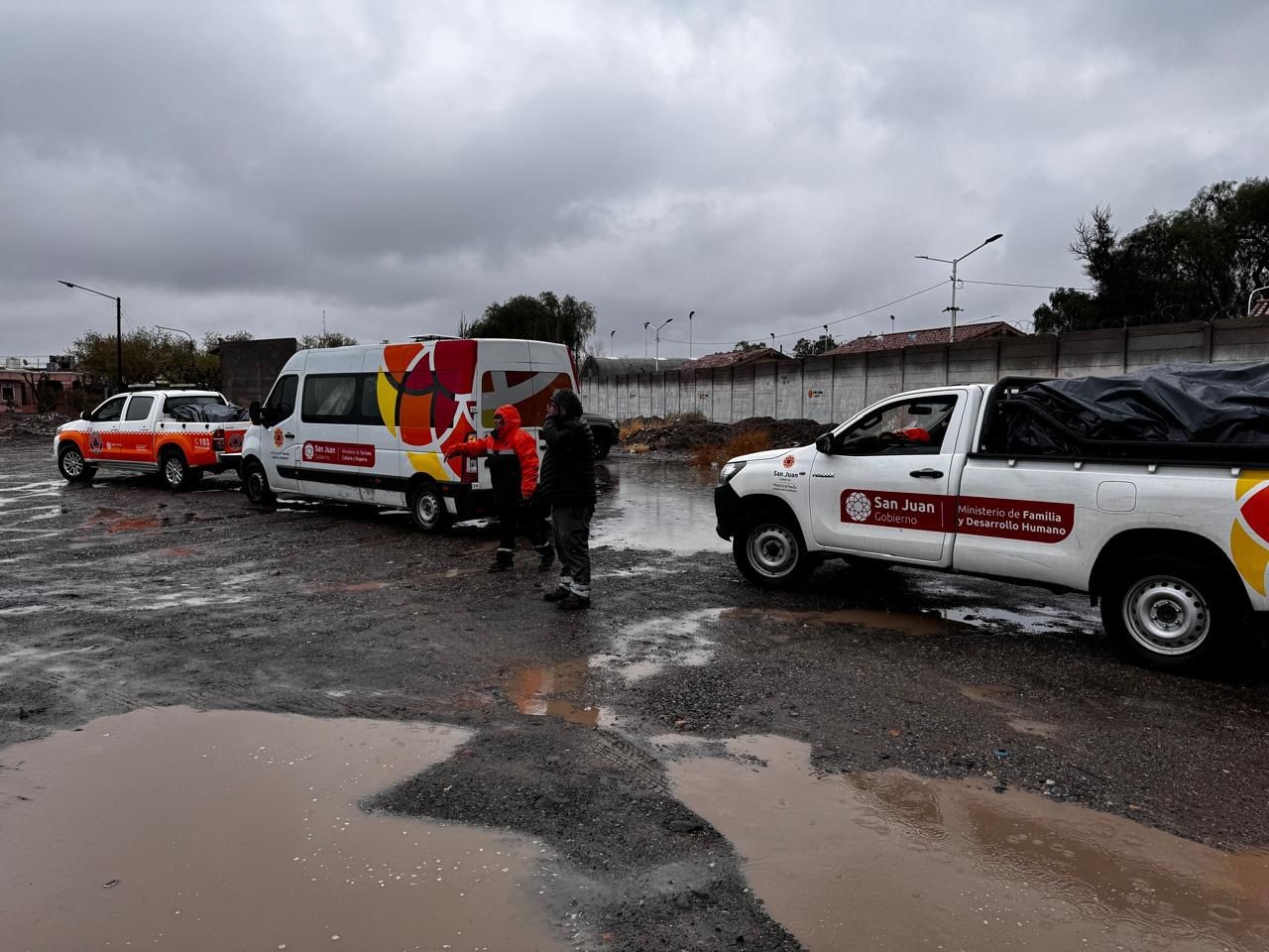 OPERATIVO: el Gobierno de San Juan asiste a las familias afectadas por el temporal