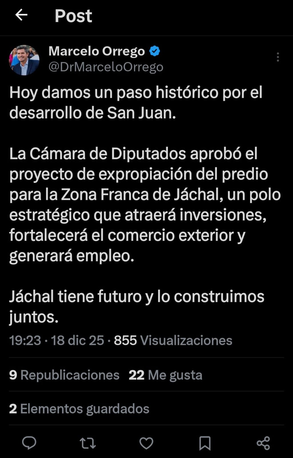 Gobernador Orrego: » Jáchal tiene futuro y lo construimos juntos»