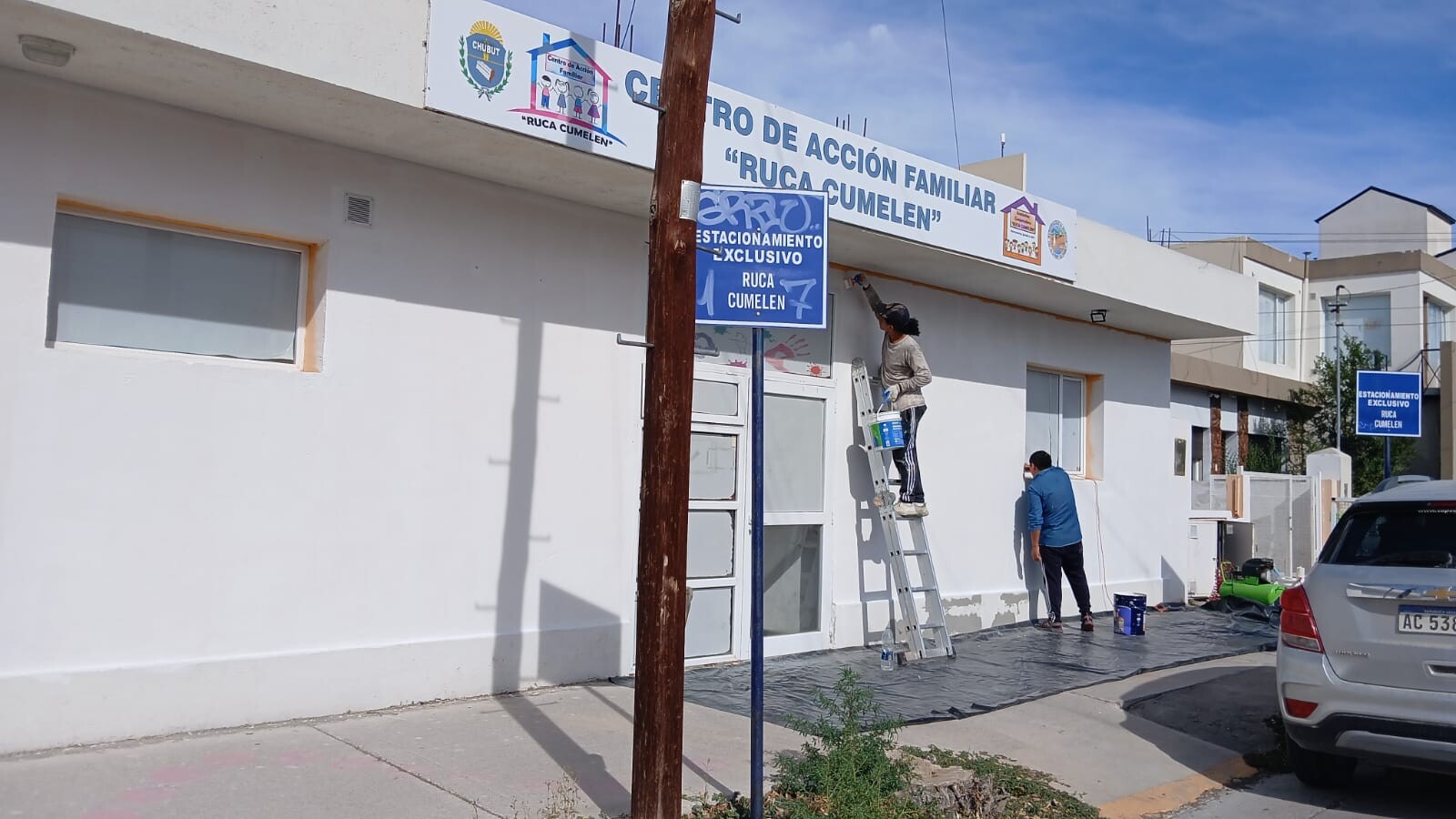 Obras Públicas Municipal realiza trabajos de mejora y mantenimiento en el CAF Ruca Cumelén