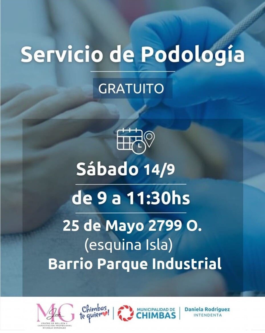 El municipio de Chimbas brinda Servicio de Podología gratuito este fin de semana.