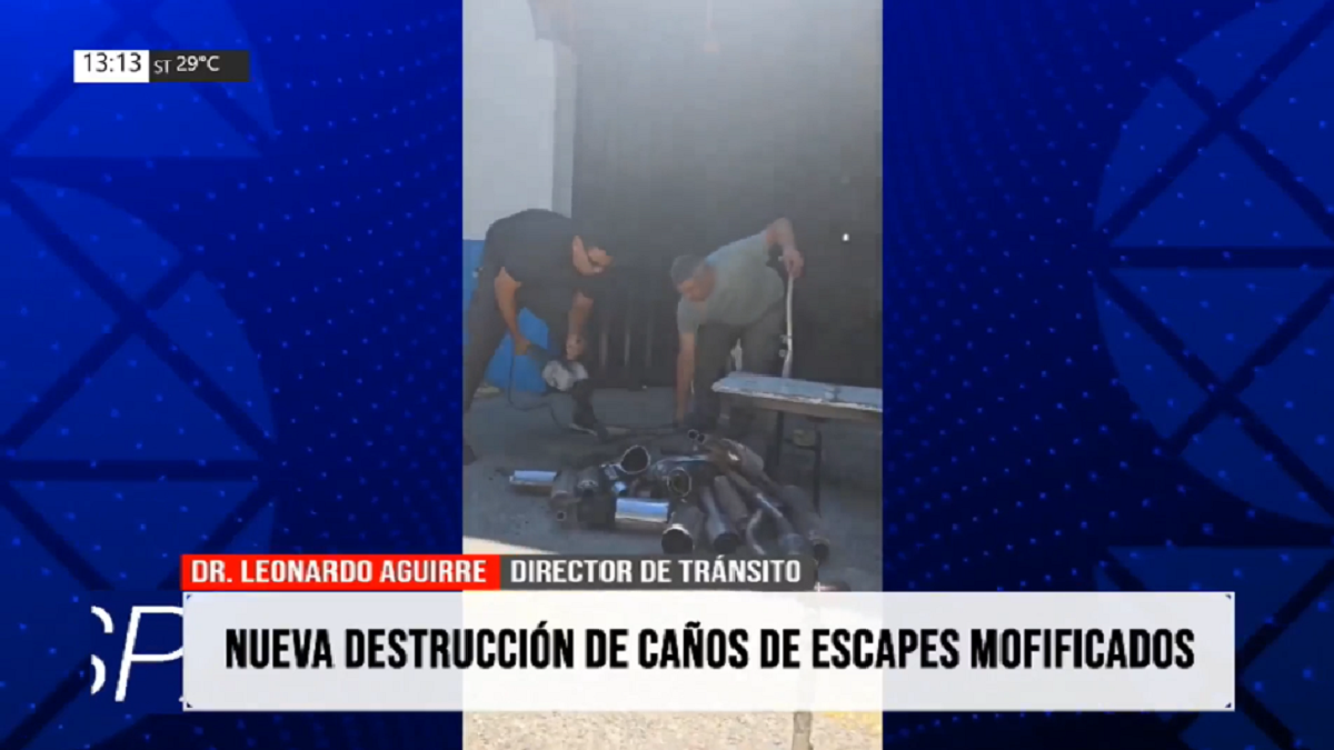 PORTADA CAÑOS DE ESCAPE.png Metán: nueva destrucción de caños de escape para frenar el ruido