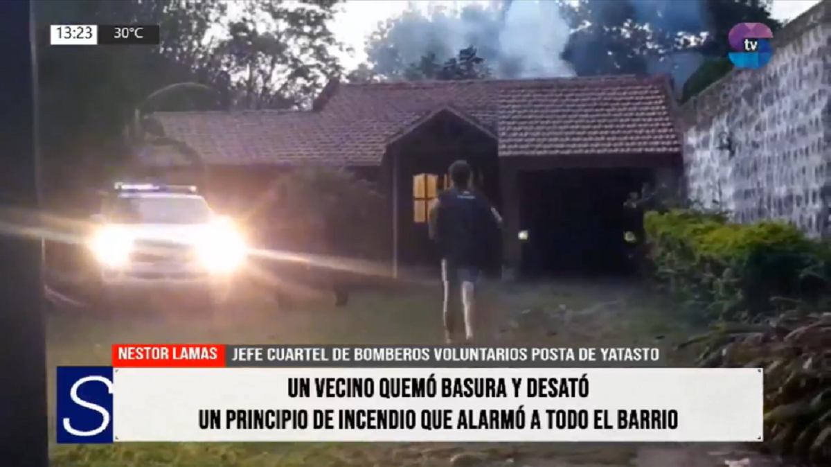 PORTADA INCENDIO.png Un irresponsable encendió hojas y casi provoca una tragedia en un barrio de Metán