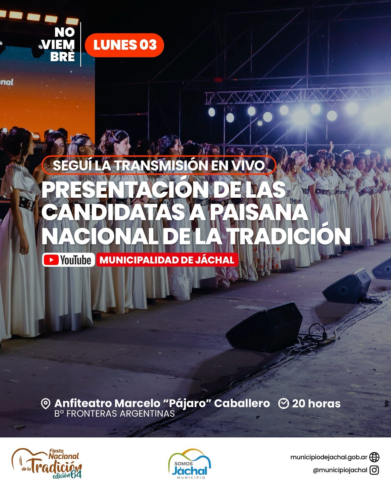 JÁCHAL: presentación oficial de las candidatas a Paisana Nacional de la Tradición 2025