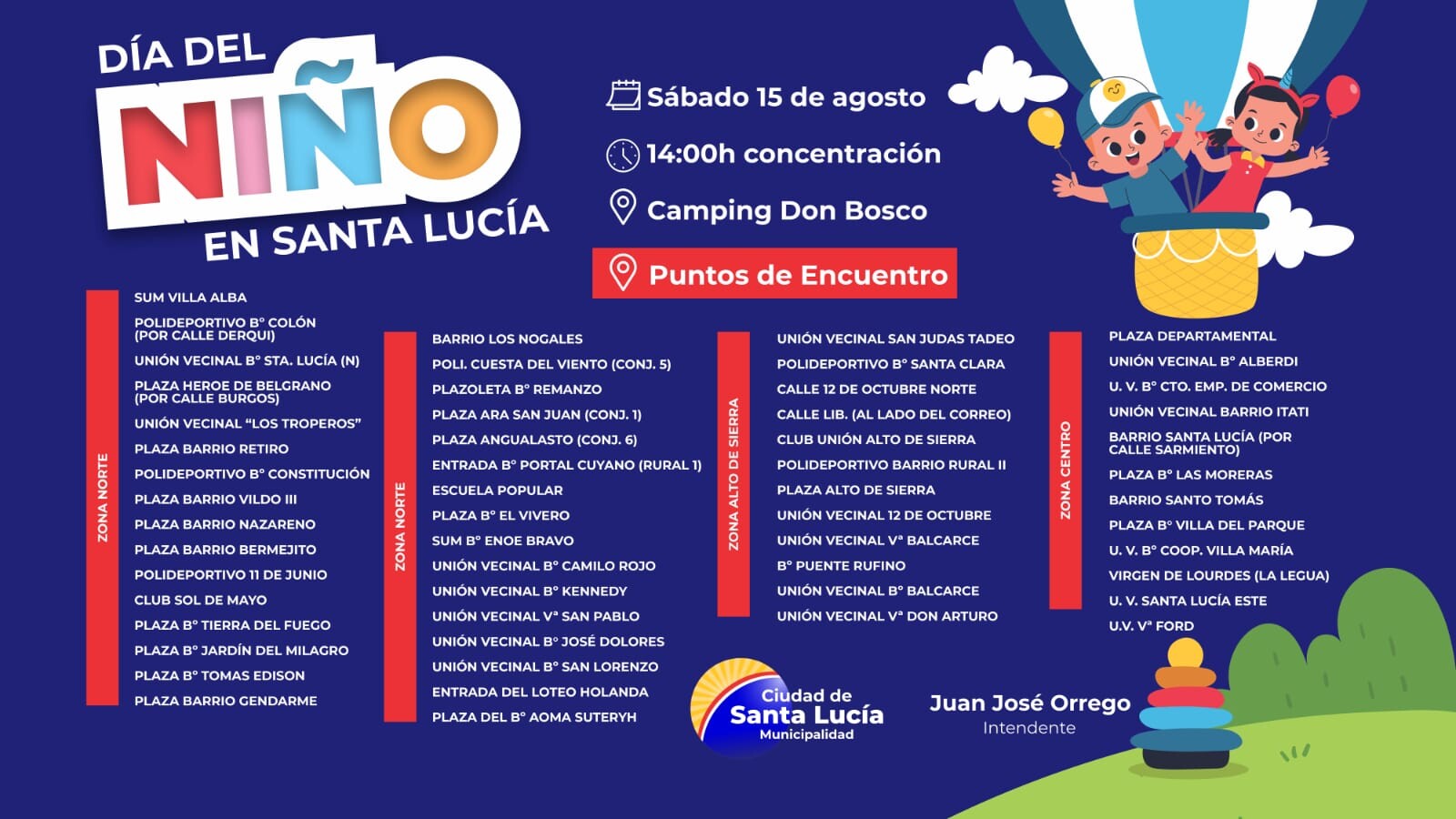 SANTA LUCÍA se prepara para vivir una nueva gran fiesta familiar por el Día del Niño