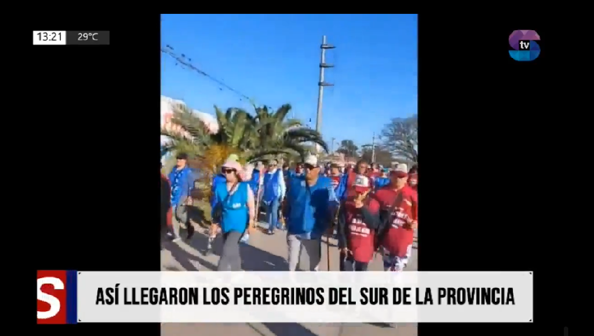 Peregrinos.png Llegada de peregrinos del sur: vecinos de Metán los recibieron con emoción