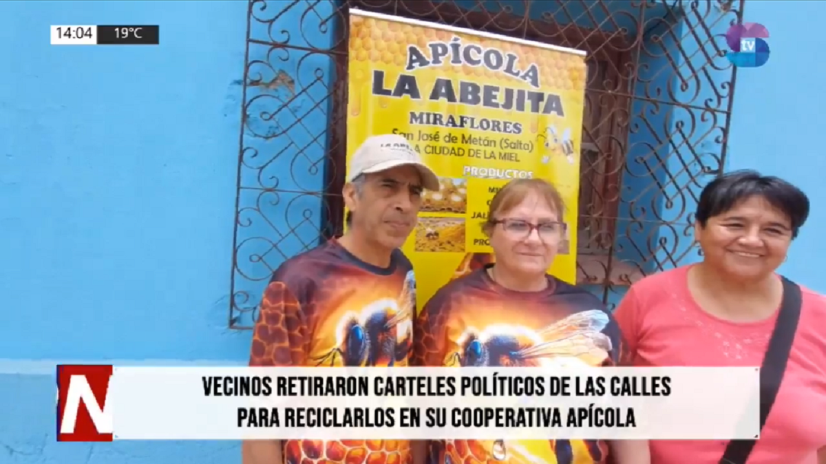 Portada apicola.png Apicultores de Metán reutilizan carteles políticos para proteger abejas