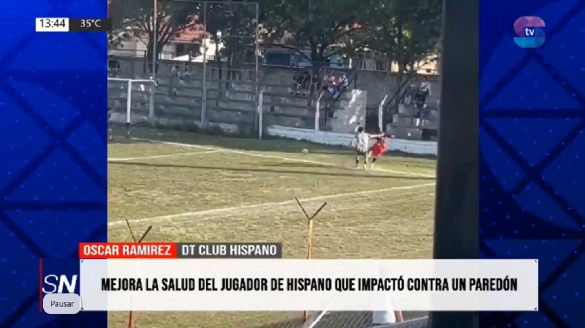 Portada jugador Hispano.png Jugador de Hispano evoluciona favorablemente tras golpe contra un paredón