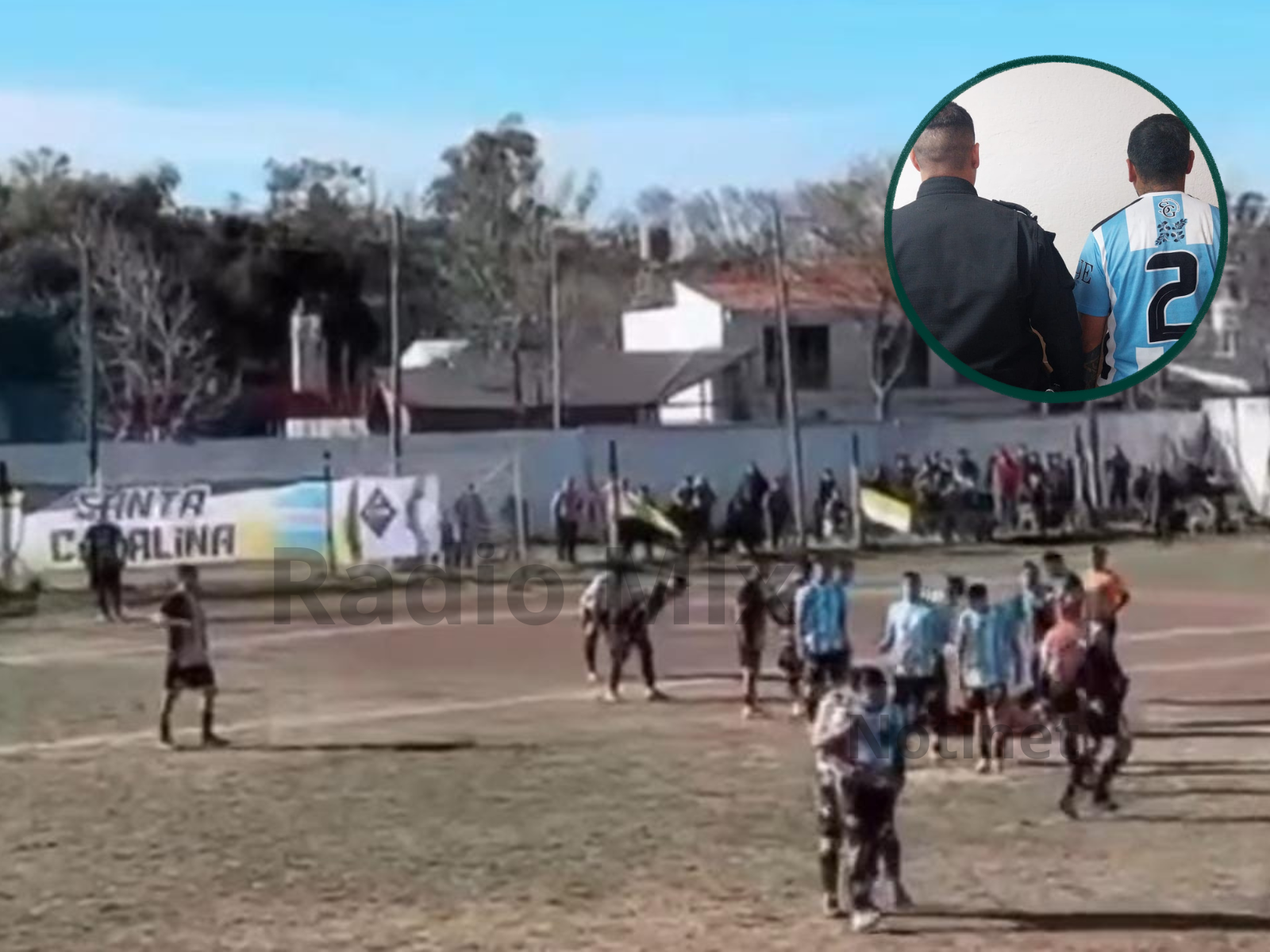 Quinta: un jugador expulsado le pegó una piña al árbitro y terminó detenido