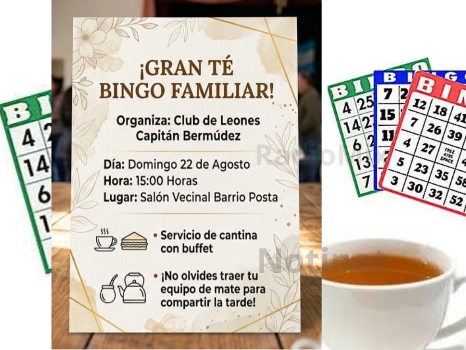 El Club de Leones organiza un Té Bingo solidario en Barrio Posta