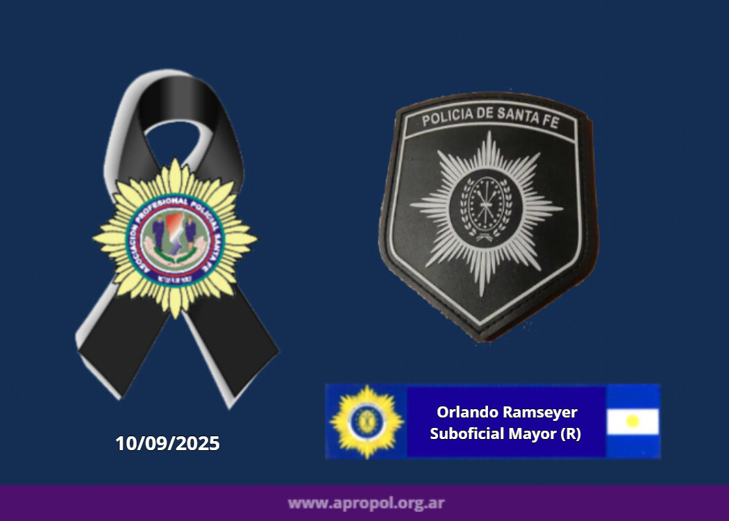 Fallecimiento del Suboficial Mayor (R) Orlando Ramseyer