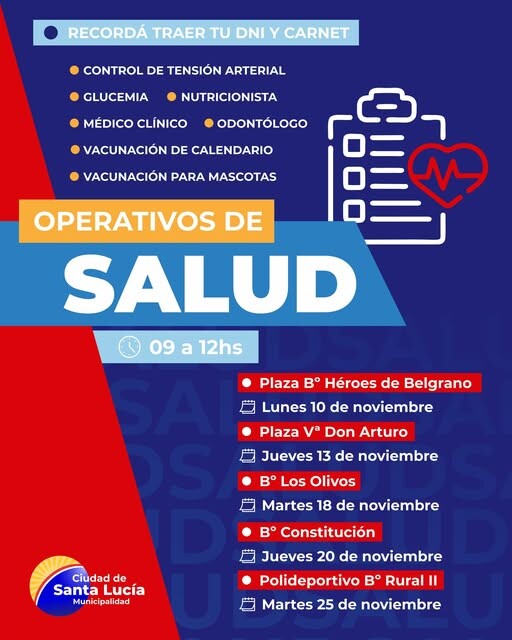 SANTA LUCÍA: Llegamos a más barrios en el mes de noviembre