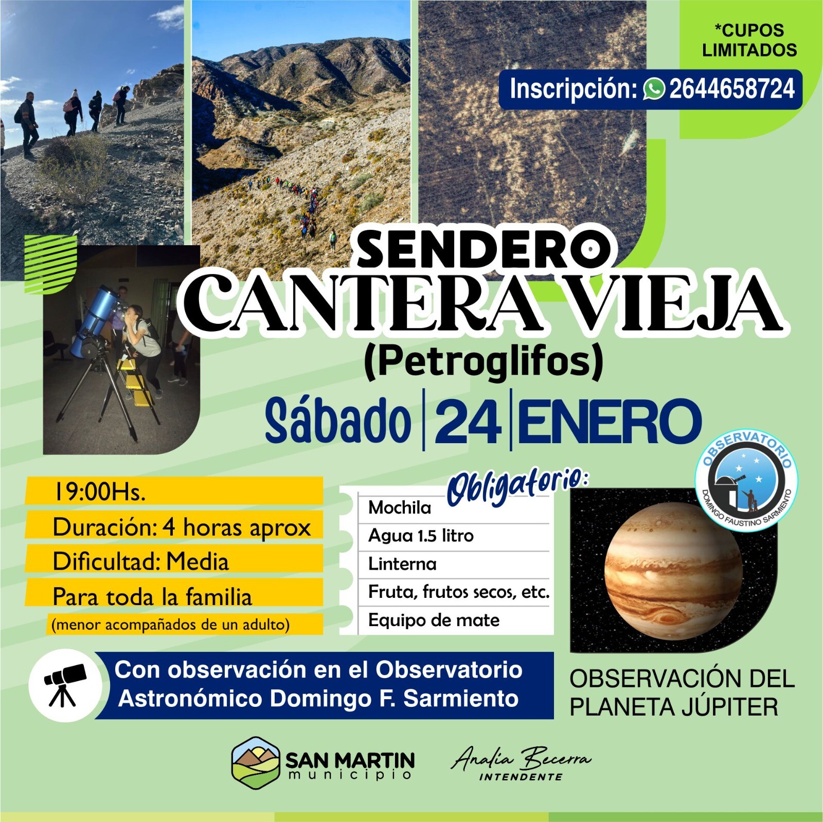 Sendero Cantera Vieja te espera en el Departamento SAN MARTÍN