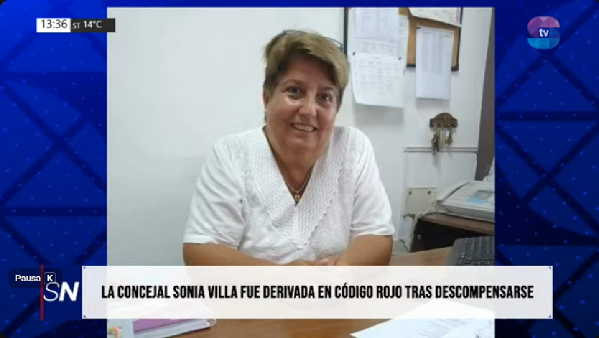 SONIA VILLA.png Concejal de Salta Independiente de Metán fue derivada de urgencia a Salta