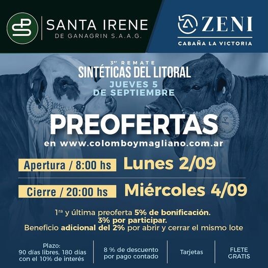 INFO RURAL – SE VIENE EL TERCER REMATE SINTETICAS DEL LITORAL