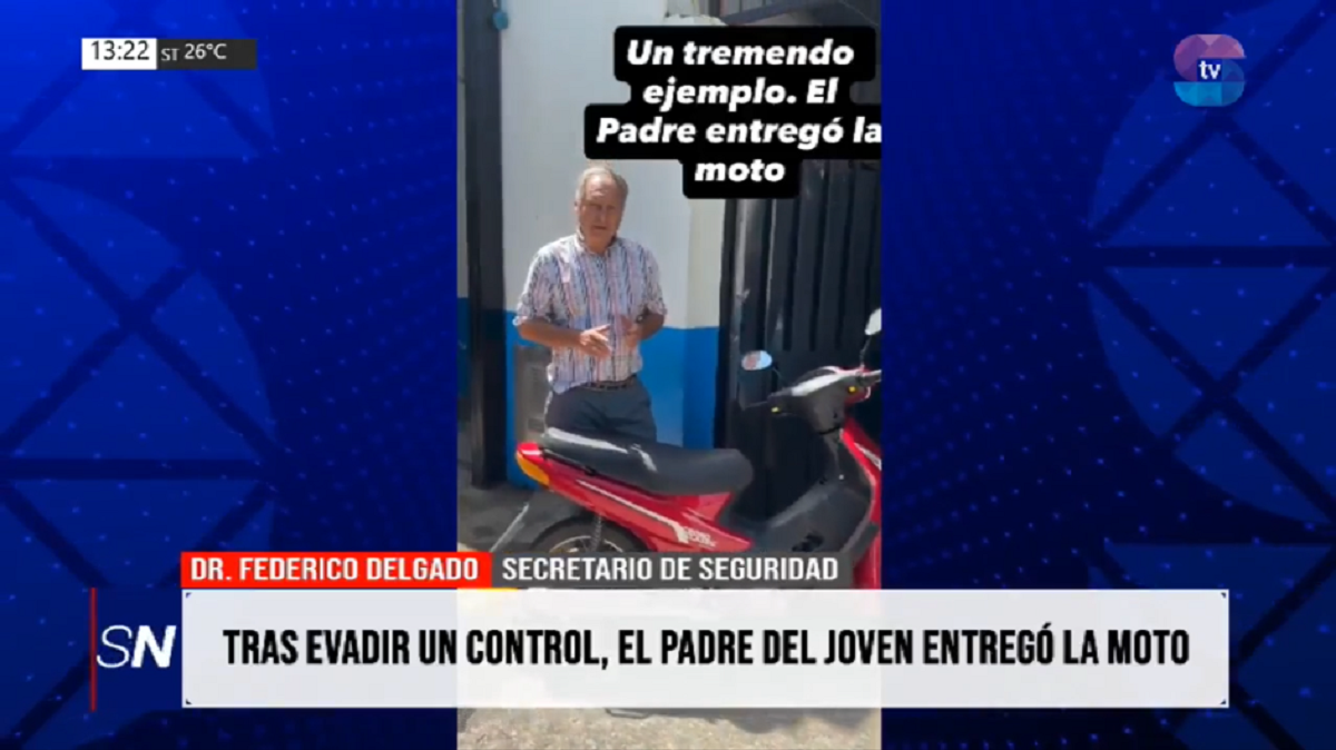 SUBSECRETARIO.png Evadieron un control en moto y el padre terminó entregando el vehículo