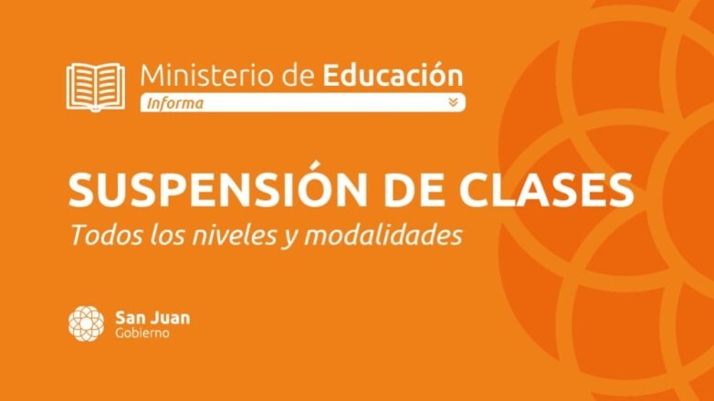 ATENCIÓN: suspensión de clases en los departamentos Valle Fértil, Jáchal e Iglesia