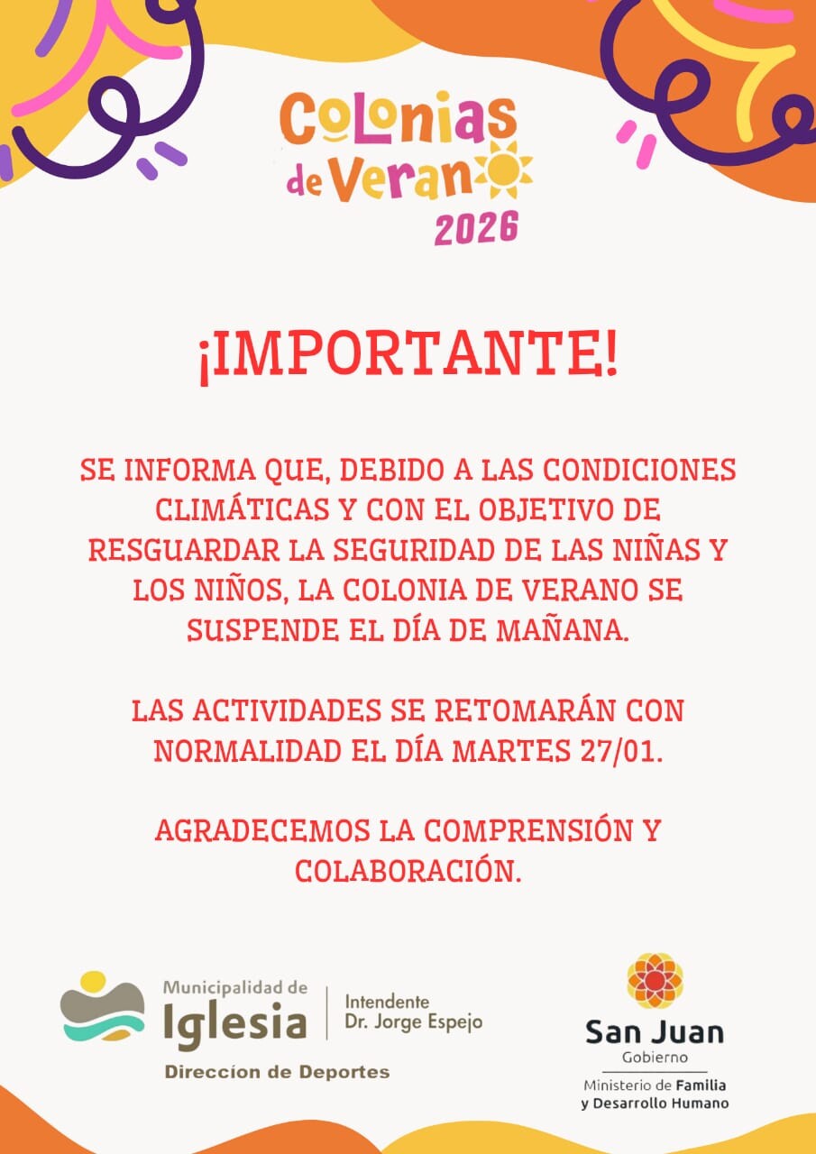 ATENCIÓN IGLESIA: actividades de colonia de verano