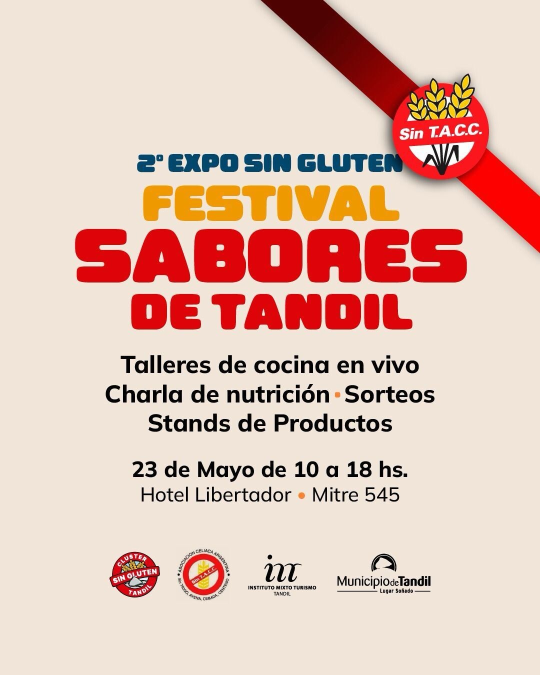 Tandil realizará este sábado la segunda edición del Festival Sabores de Tandil Libres de Gluten