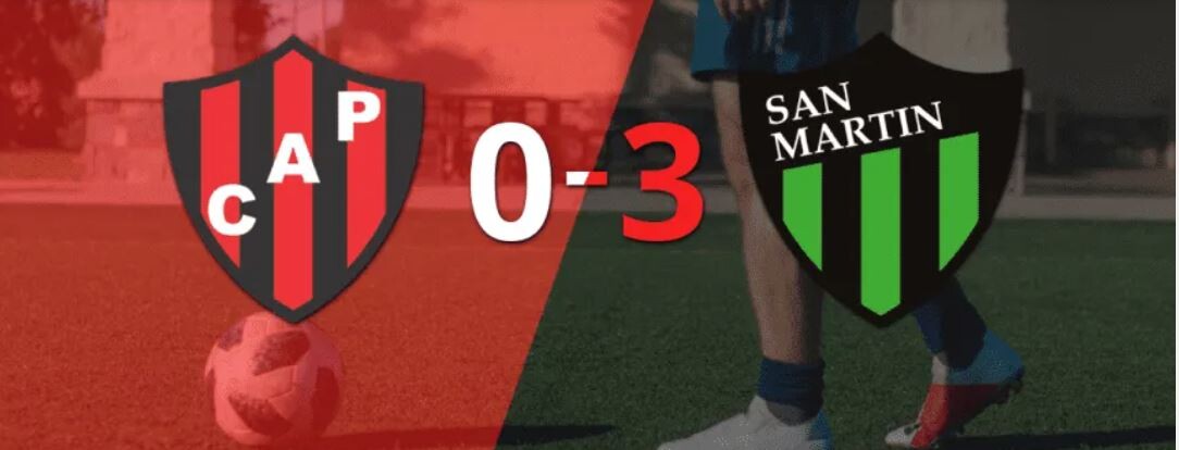 San Martín de San Juan, aplastó con goleada a Patronato