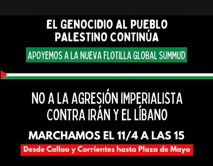 Marcha contra el Genocidio Palestino: Solidaridad en las Calles de Buenos Aires