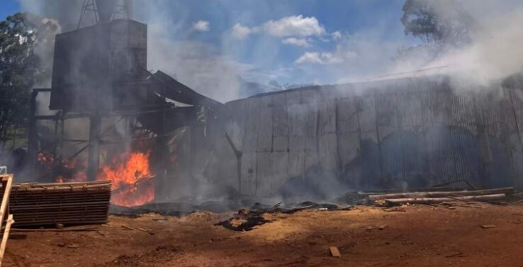 SAN PEDRO: Incendio en un aserradero