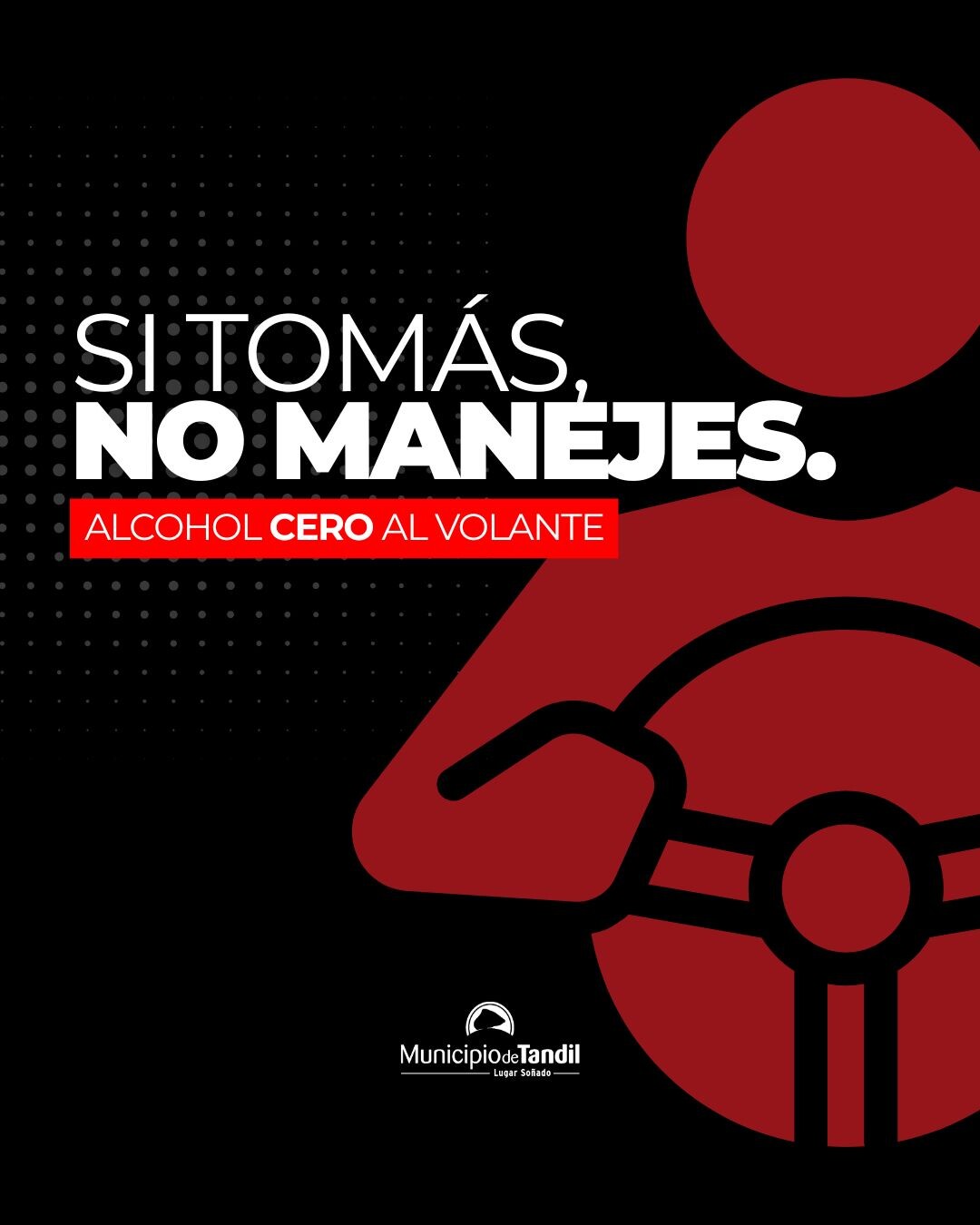 El Municipio de Tandil refuerza la campaña de concientización vial con eje en la prohibición de alcohol al volante  