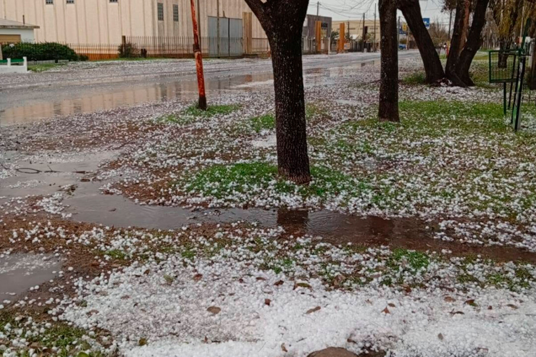Intensa granizada afectó a distintas zonas de Entre Ríos este jueves