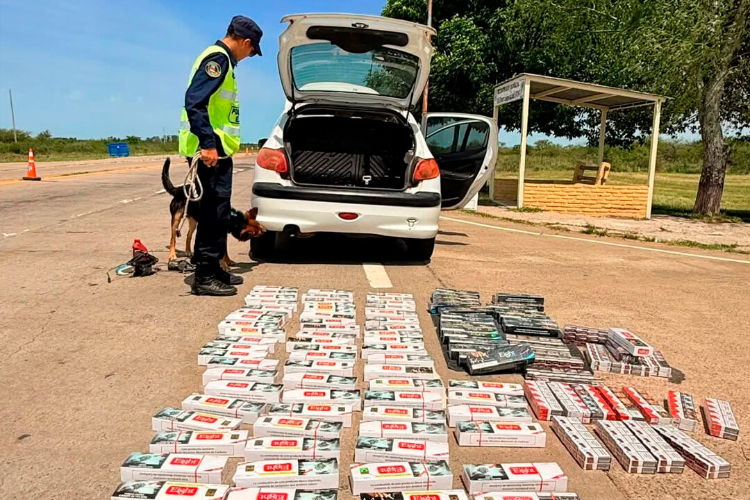 Secuestraron más de 20 mil cigarrillos durante un control vial en San Jaime de la Frontera