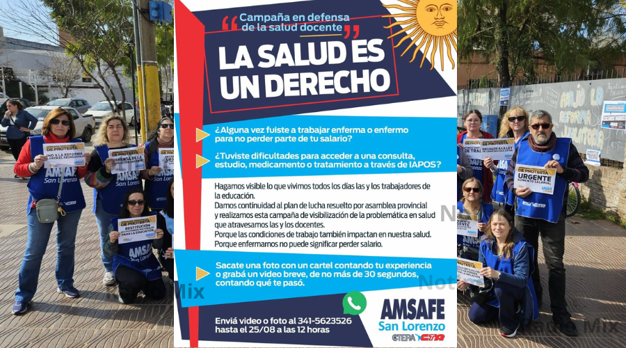Amsafe San Lorenzo lanzó una fuerte campaña en defensa de la salud