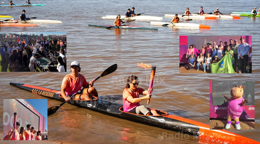 Una llama, el río, cinco deportistas y una ciudad: la Antorcha en Baigorria