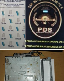 Sin título.png Capitán Sarmiento: robó un stereo y la policía logró recuperarlo y aprehender al ladrón