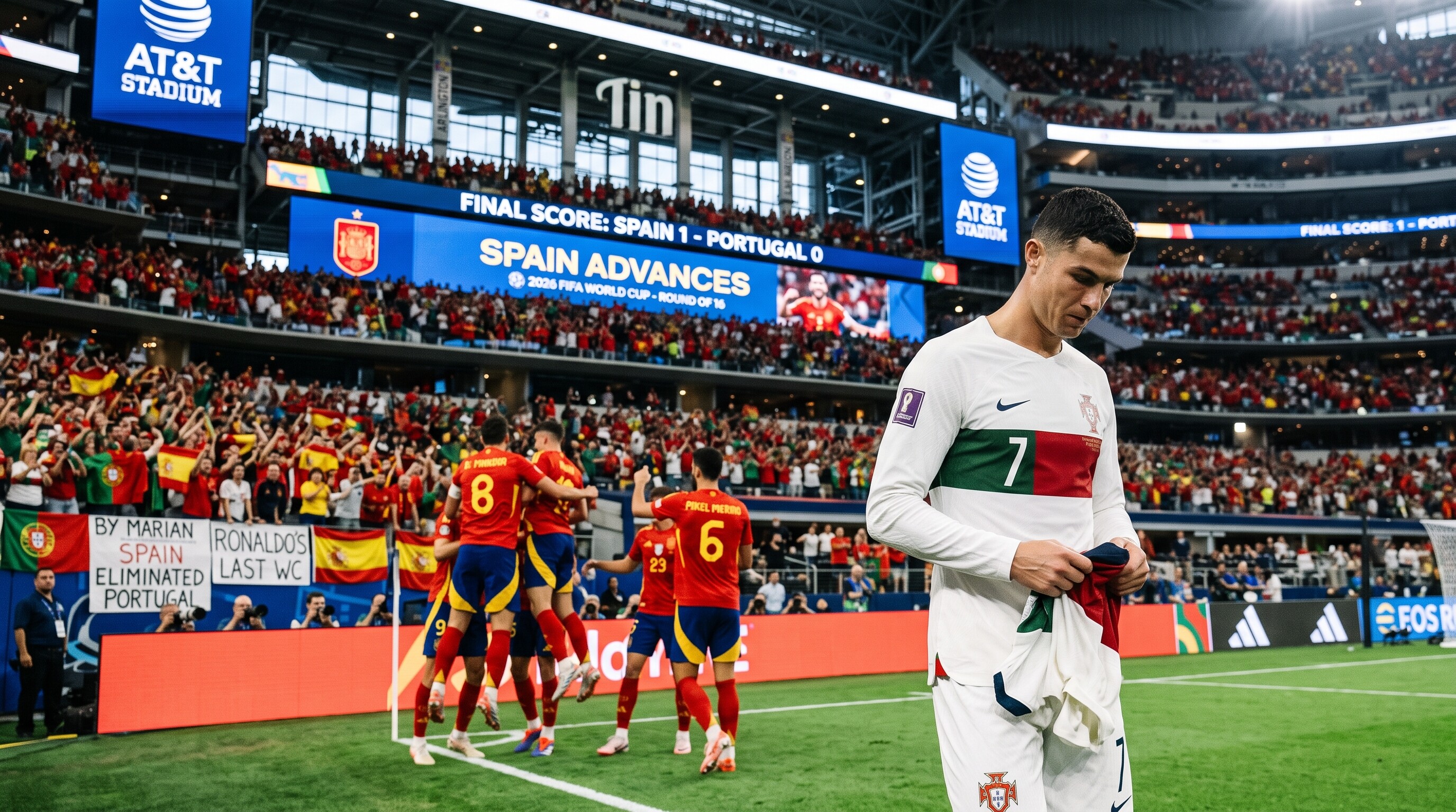 ESPAÑA ELIMINÓ A PORTUGAL 