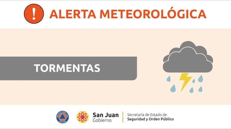 Alerta Naranja por tormentas para la noche del viernes 7 de marzo