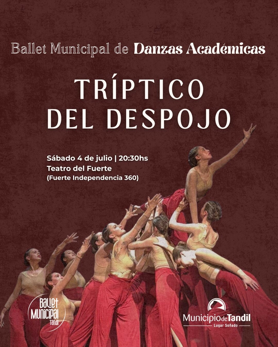 EL BALLET MUNICIPAL DE DANZAS ACADÉMICAS PRESENTA “TRÍPTICO DEL DESPOJO”