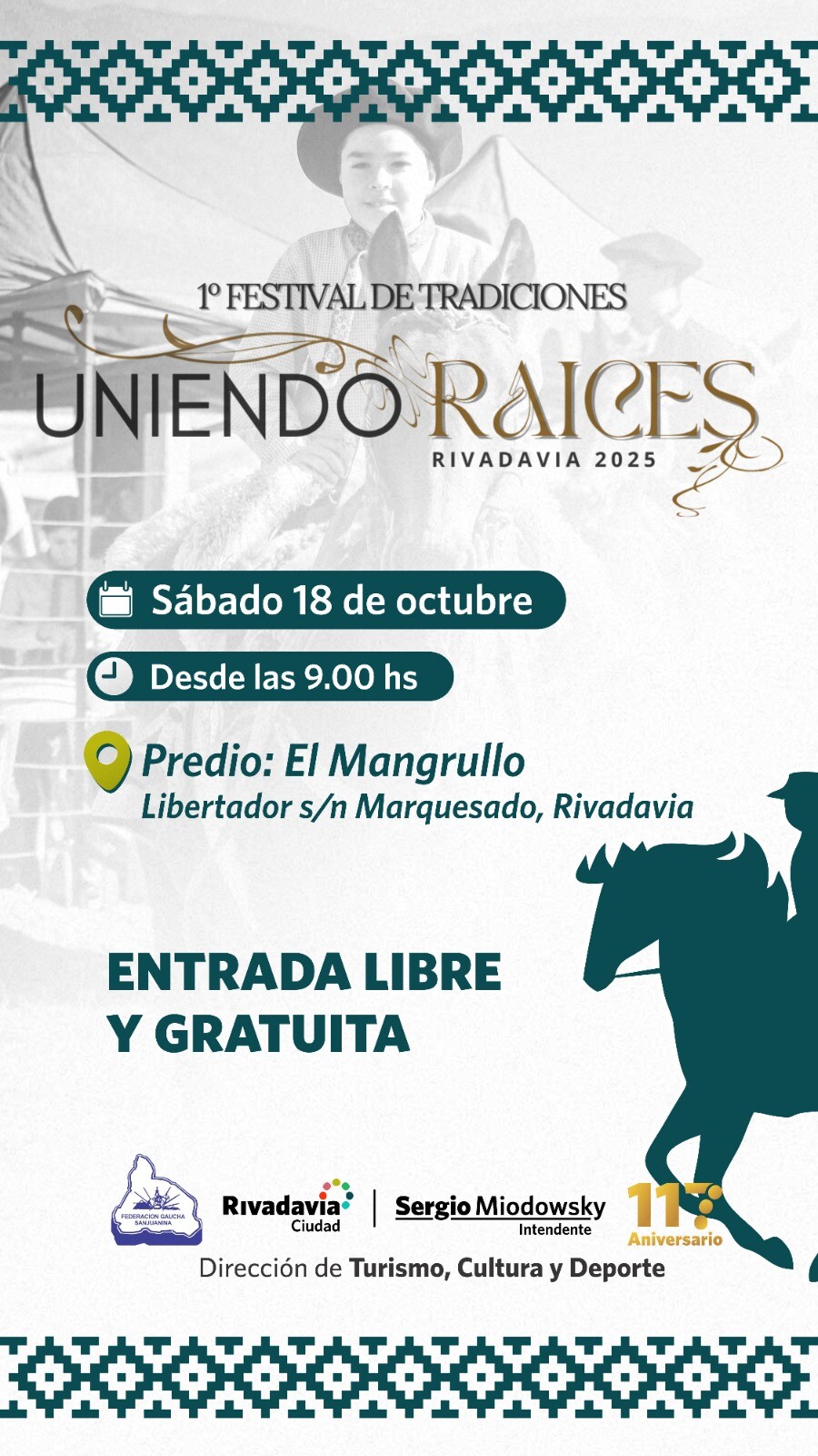 RIVADAVIA: primer «Festival de Tradiciones Uniendo Raíces»
