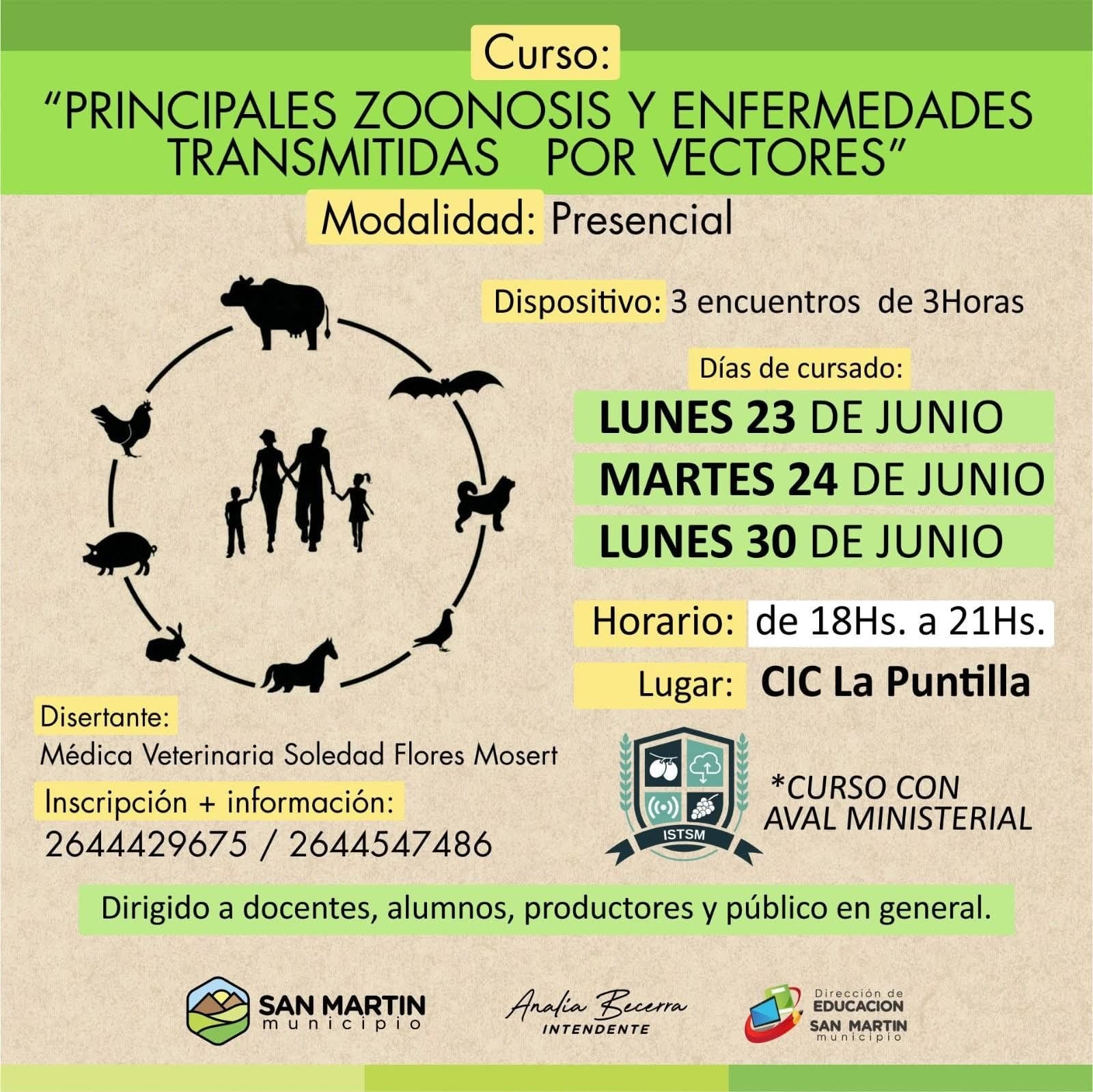 SAN MARTÍN: curso sobre zoonosis y enfermedades transmitidas por vectores