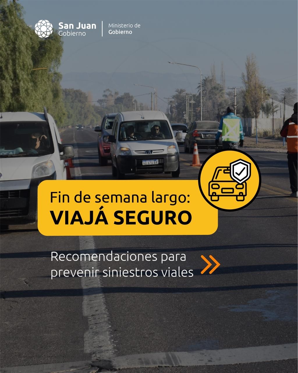 Recomendaciones de seguridad vial para el fin de semana