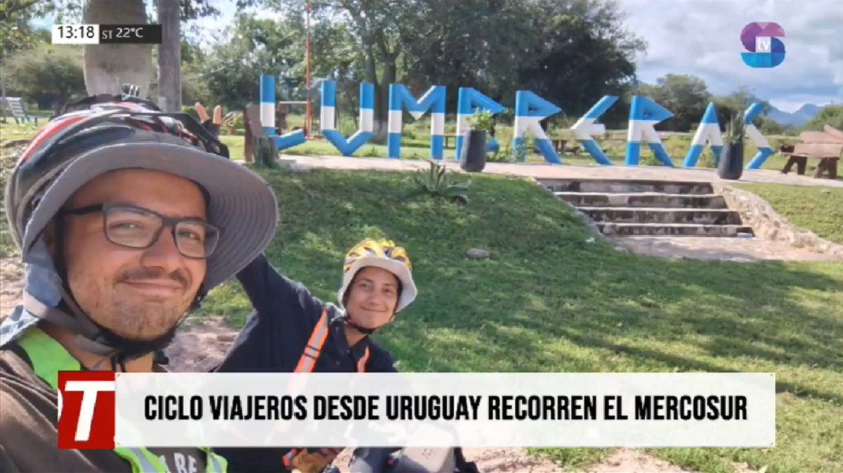 VUELTAS A LA VIDA.png Uruguayos recorren Sudamérica en bici y pasaron por Metán