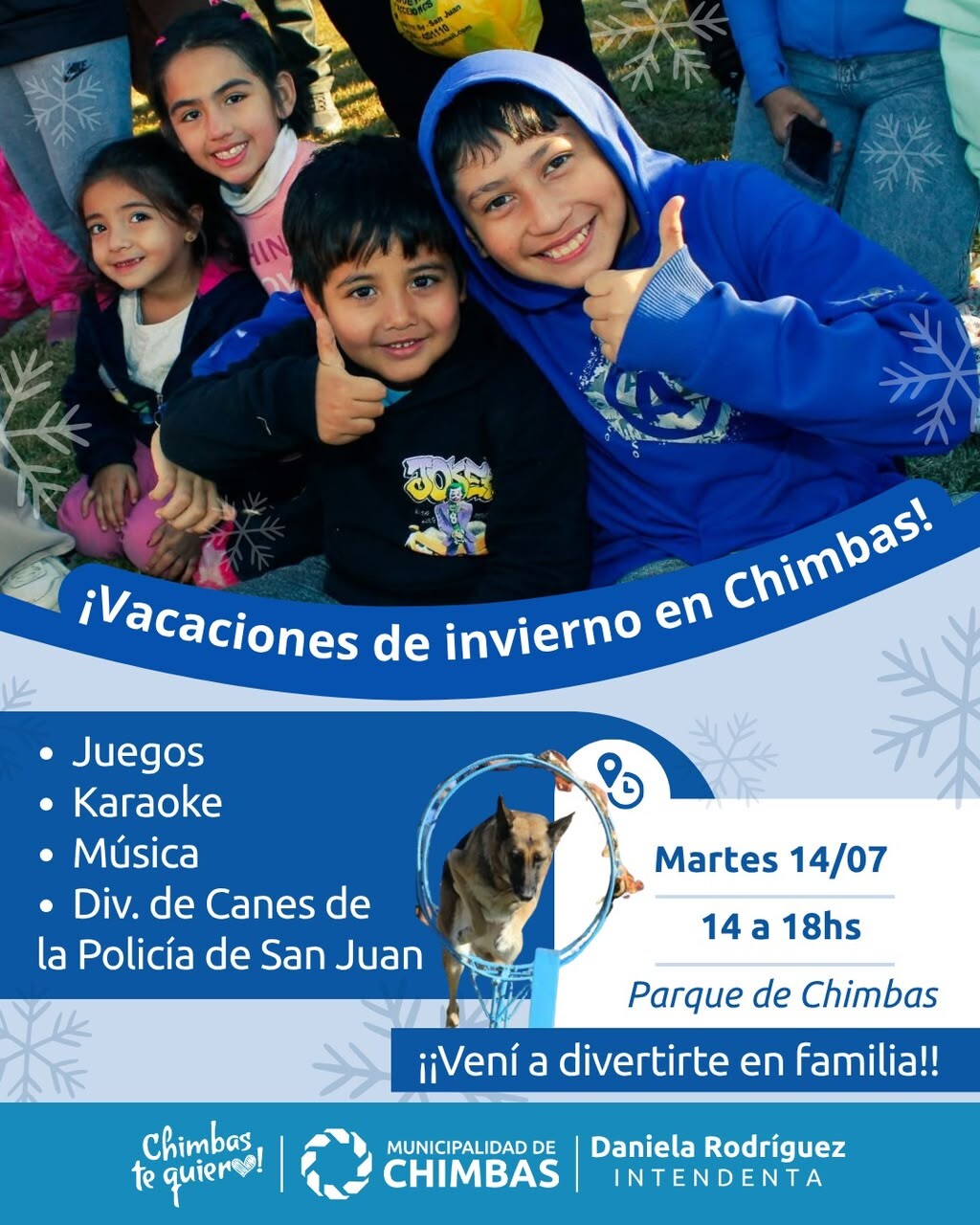 Te esperamos a disfrutar las Vacaciones de invierno en Chimbas