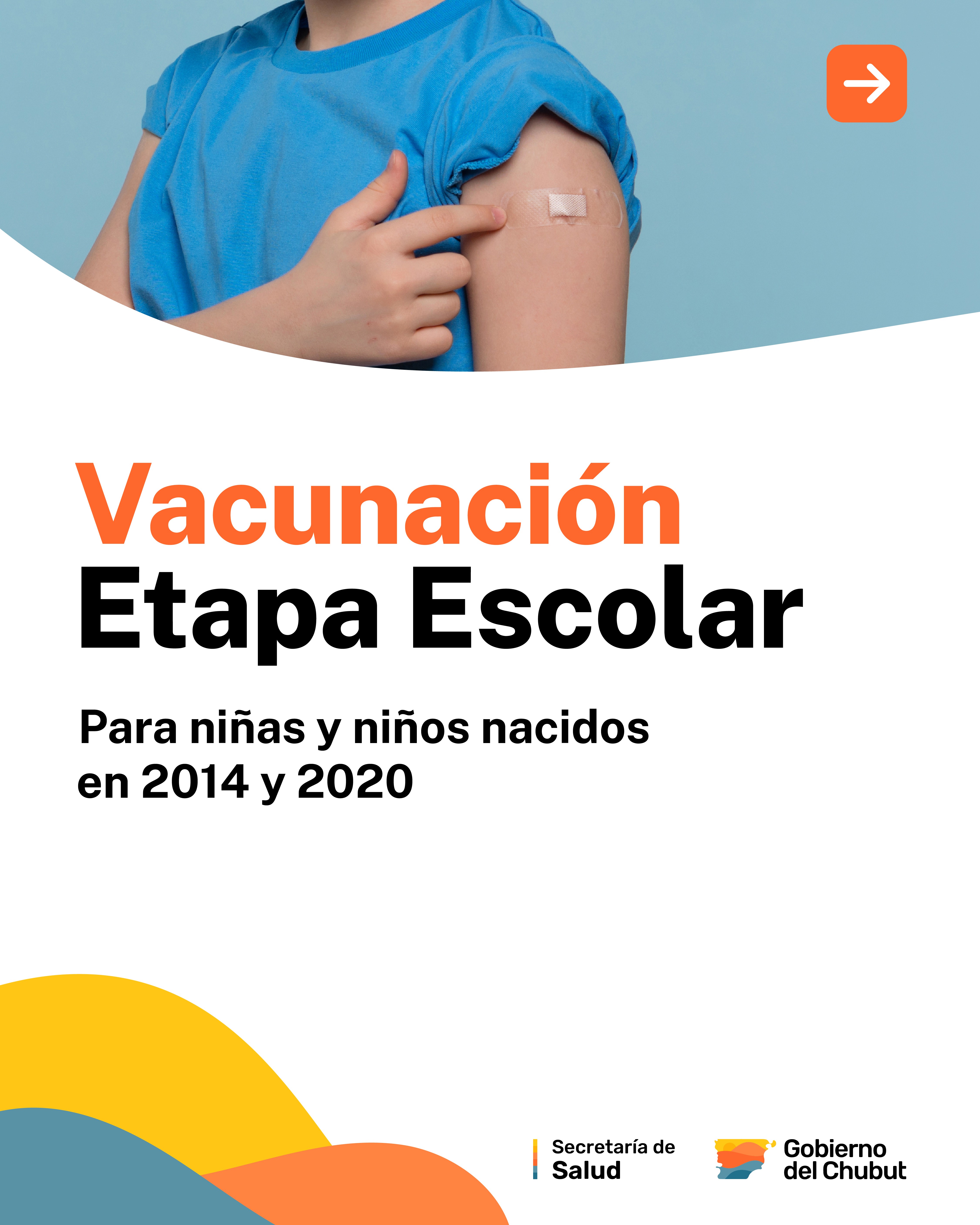 Provincia recordó a las familias chubutenses que completen la vacunación de niños en etapa escolar