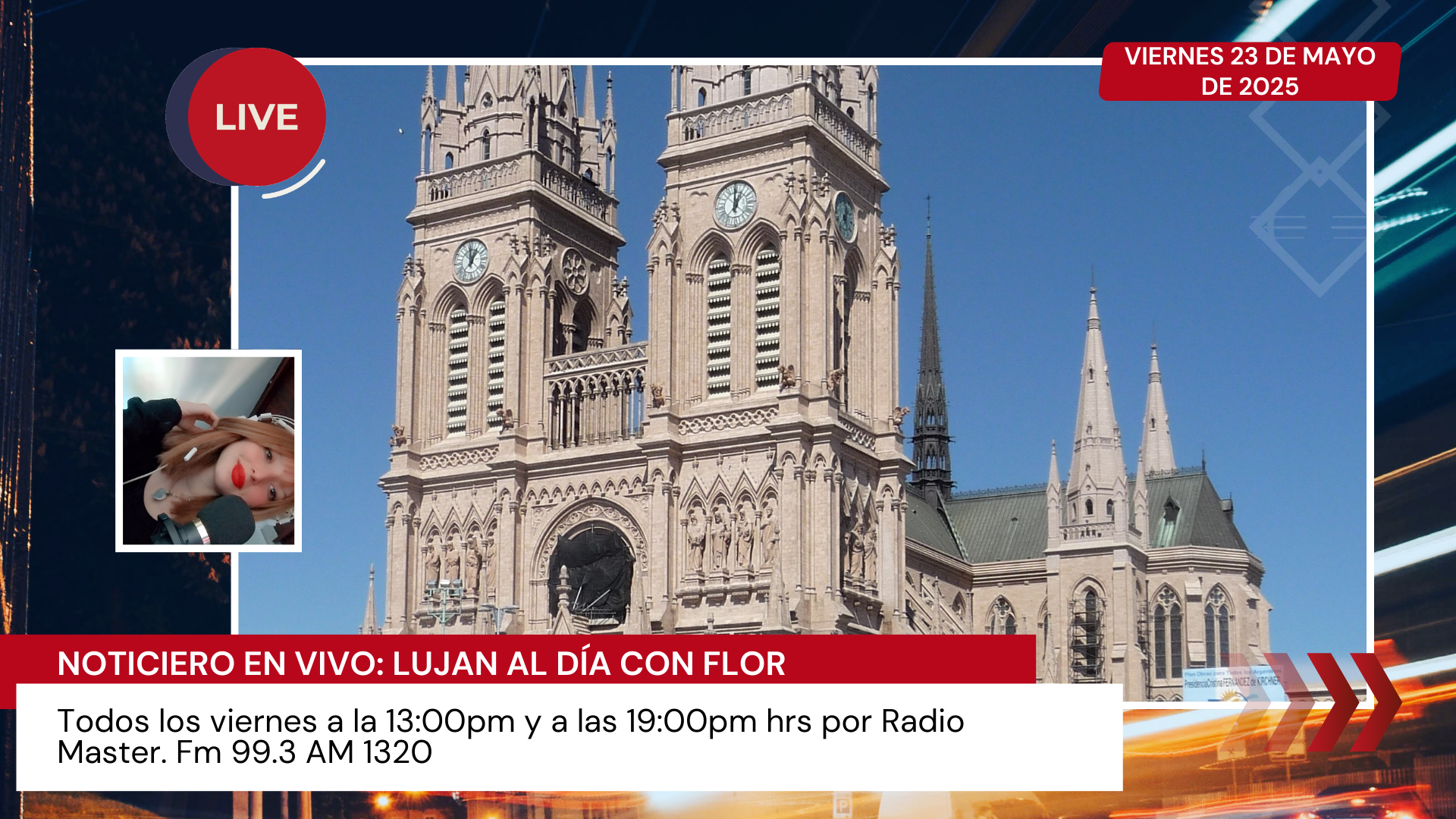 Noticiero en vivo: Luján al Dia con flor