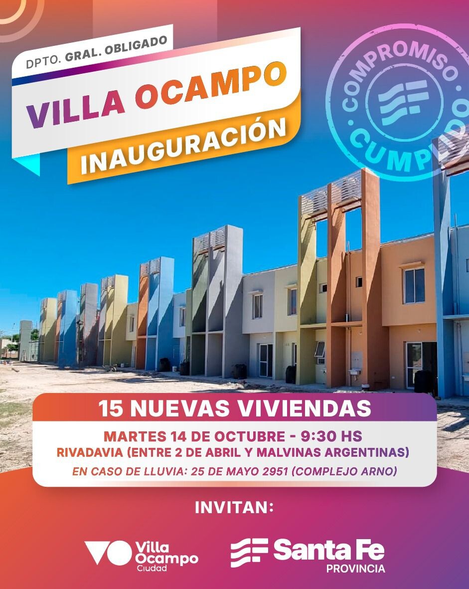 Vivienddas Entrega.jpeg Inauguracion de 15 Nuevas Viviendas En Villa Ocampo
