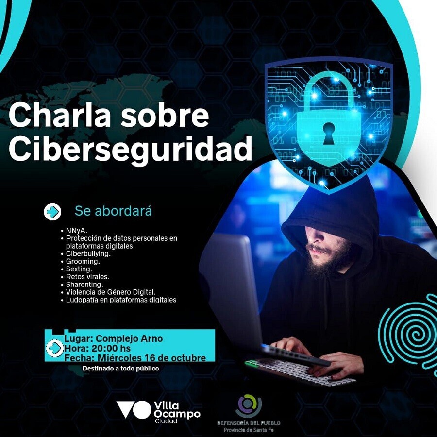 HOY MIERCOLES: Charla Sobre Ciberseguridad En Villa Ocampo