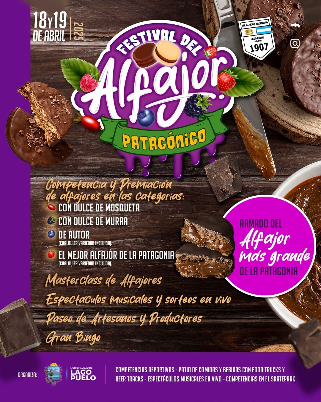 En semana santa llega a Lago Puelo el festival de Alfajor Patagónico