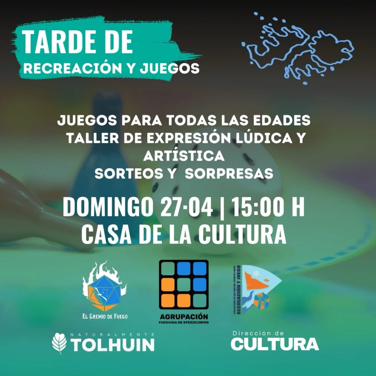 Tarde de arte, juegos y soberanía para las familias de Tolhuin