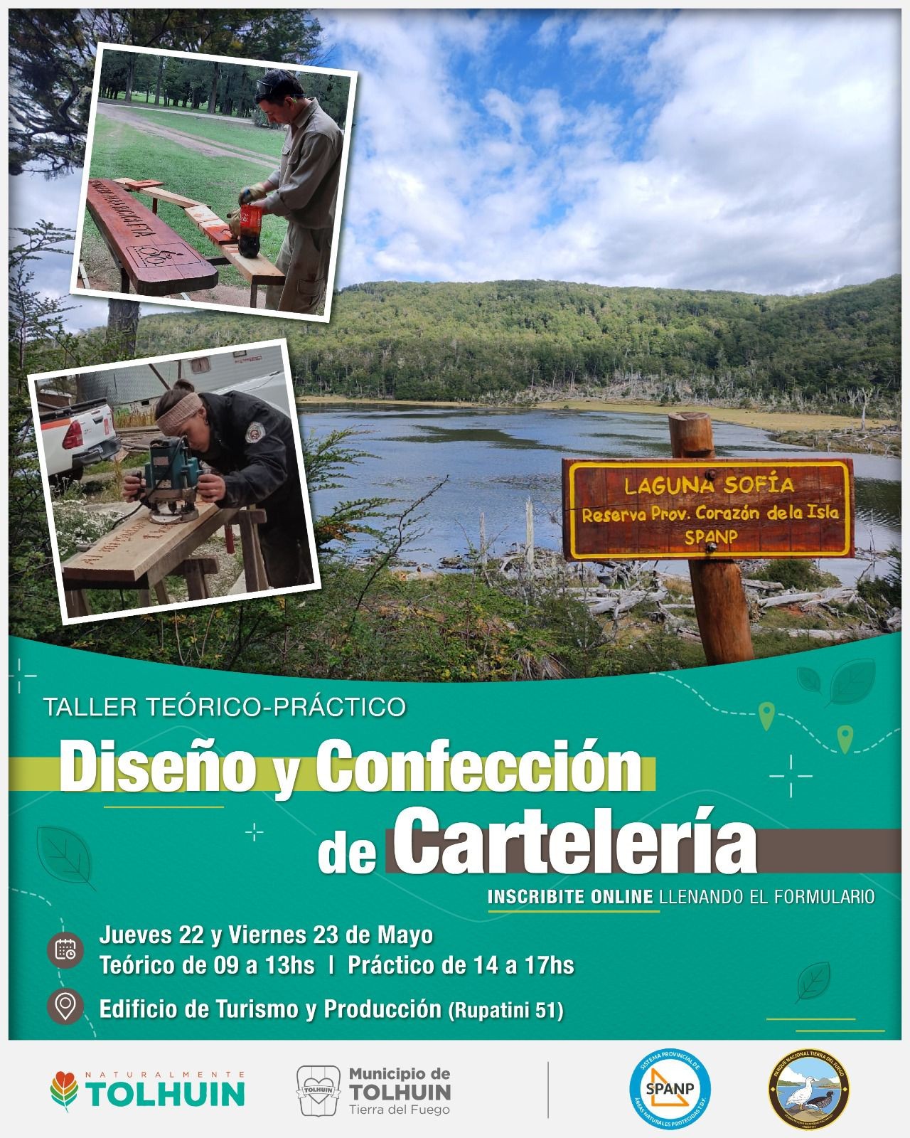 Tolhuin convoca a una nueva capacitación comunitaria: “Diseño y Confección de Cartelería”