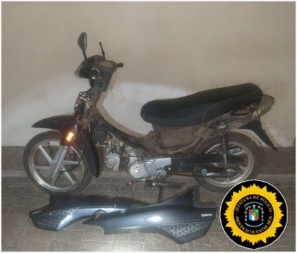 RECUPERO DE MOTOVEHICULO : Personal policial de Investigaciones e Inteligencia Criminal recuperó una moto denunciada como sustraída