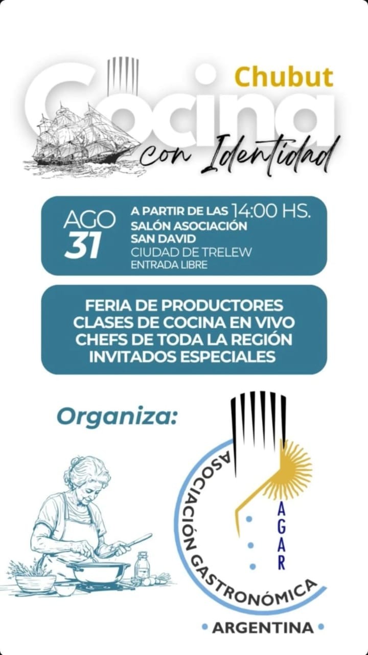 Trelew será sede de “Chubut Cocina con Identidad”