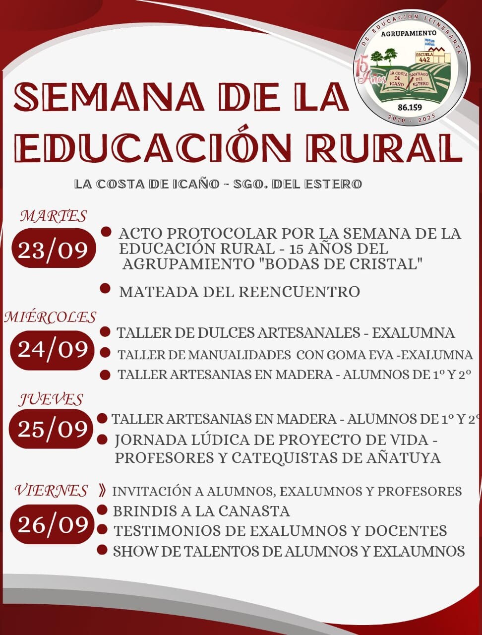 Escuelas rurales se preparan para un día especial